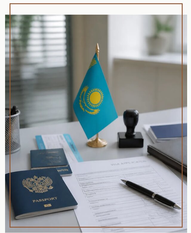 Оформление визы в Казахстан для поездки и работы в Мысках